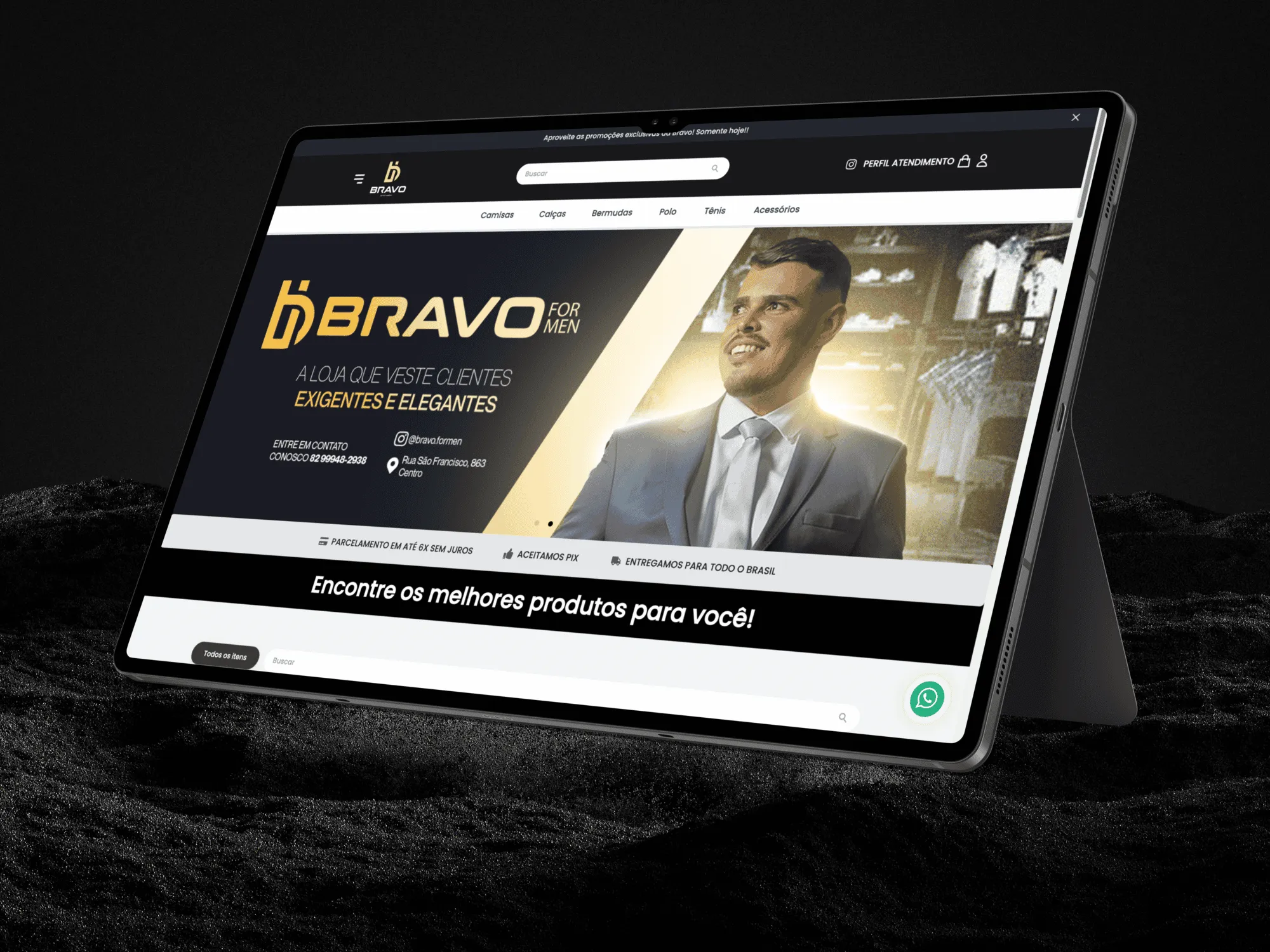 Imagem do sistema da Bravo Store